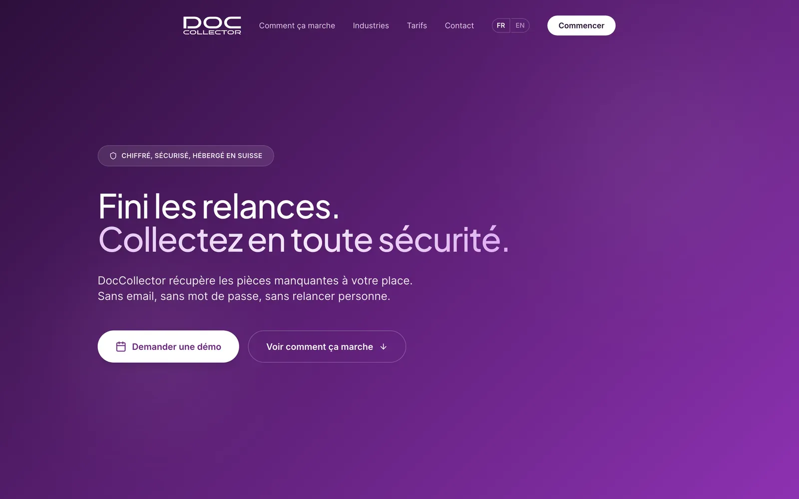Aperçu du site de DocCollector