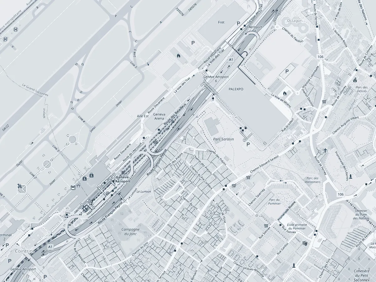Map: Chemin des Préjins 18, Le Grand-Saconnex