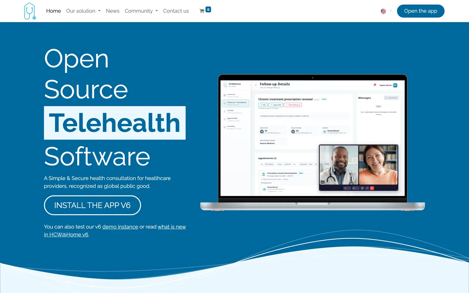 Preview of the HCW@Home website