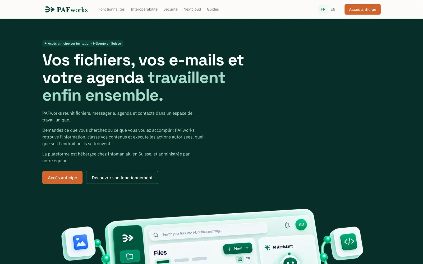 Aperçu du site de PAFworks